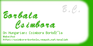 borbala csimbora business card